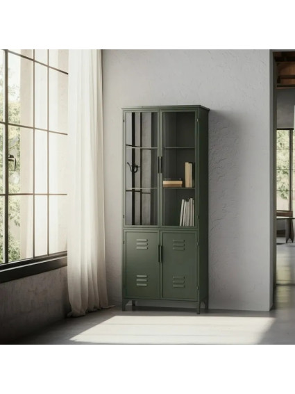 CHICAGO 72 X 35 vitrina metal-cristal