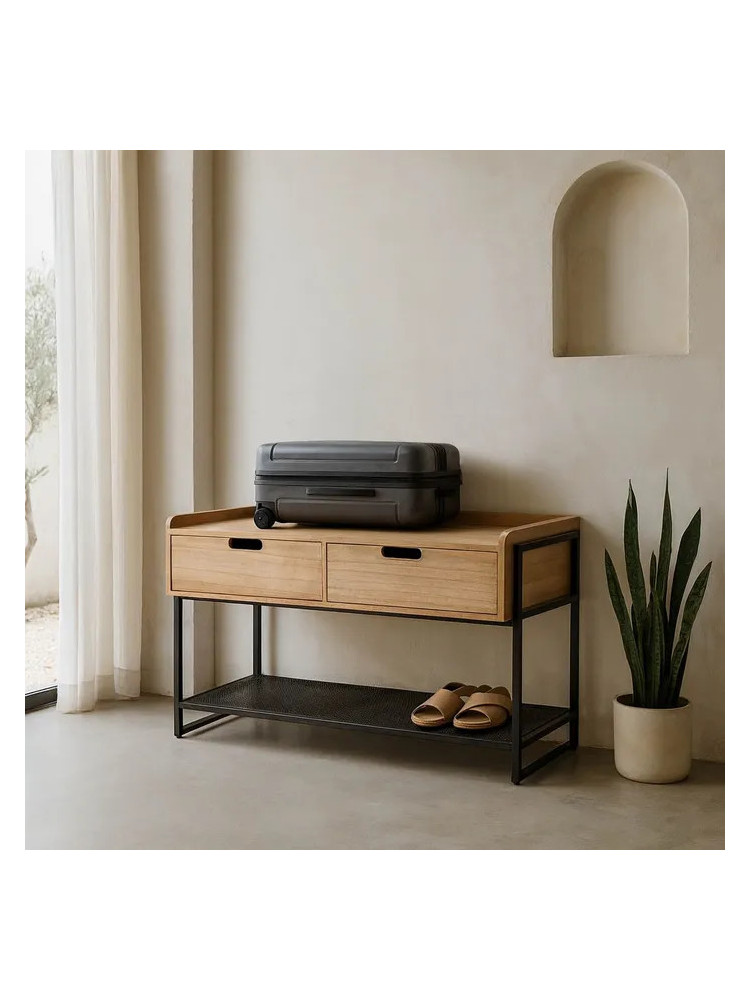 TEXAS 100 X 48 mueble cajones natural-negro