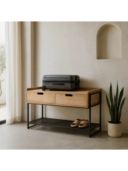 TEXAS 100 X 48 mueble cajones natural-negro
