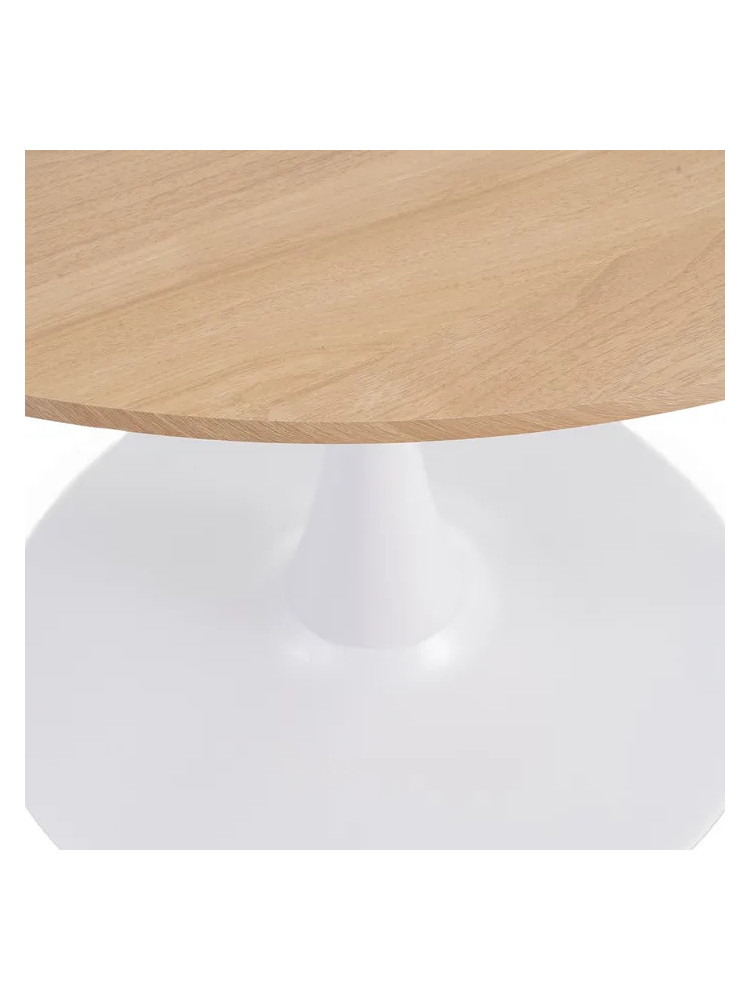 DELIRIO NATURAL-BLANCA 100 X 100 mesa comedor DM-metal