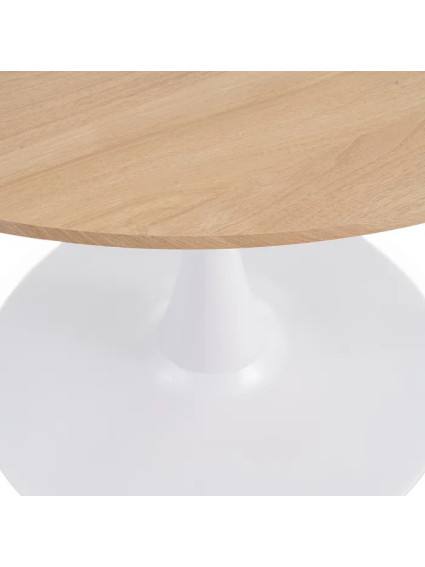 DELIRIO NATURAL-BLANCA 100 X 100 mesa comedor DM-metal