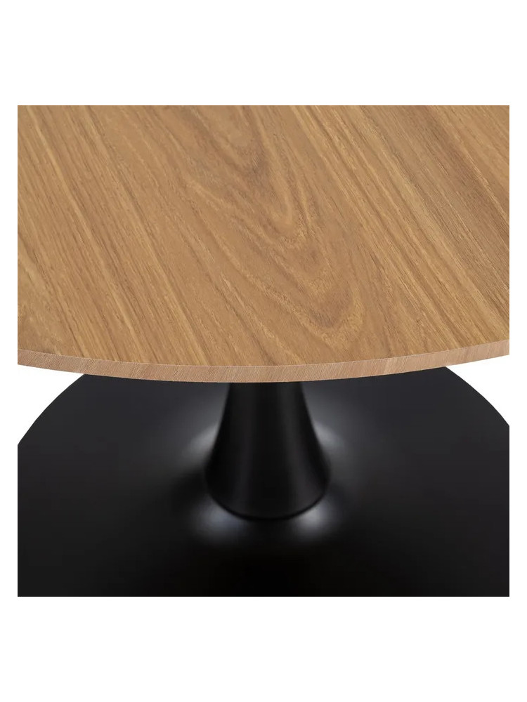 DELIRIO NATURAL-NEGRA 100 X 100 mesa comedor DM-metal