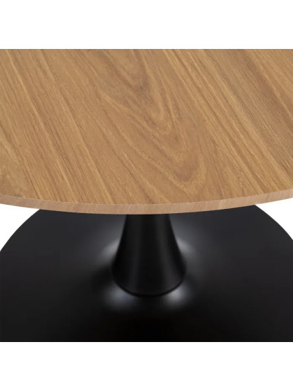 DELIRIO NATURAL-NEGRA 100 X 100 mesa comedor DM-metal