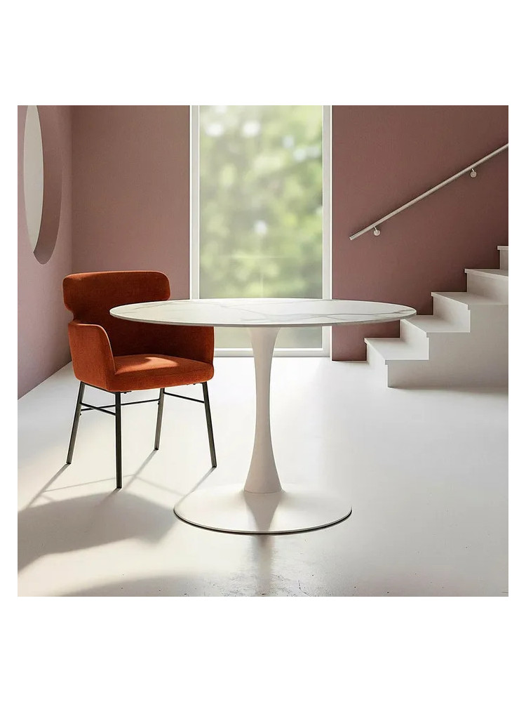 DIMENSIÓN BLANCA 100 X 100 mesa comedor piedra sintetizada