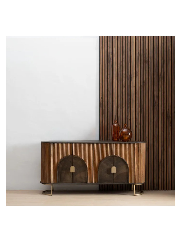 SABANA 153 X 41 aparador natural-oro madera