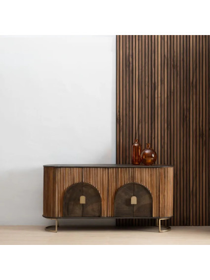 SABANA 153 X 41 aparador natural-oro madera