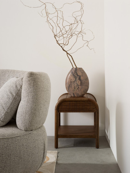 SURCO 45X40 mesita madera de mango