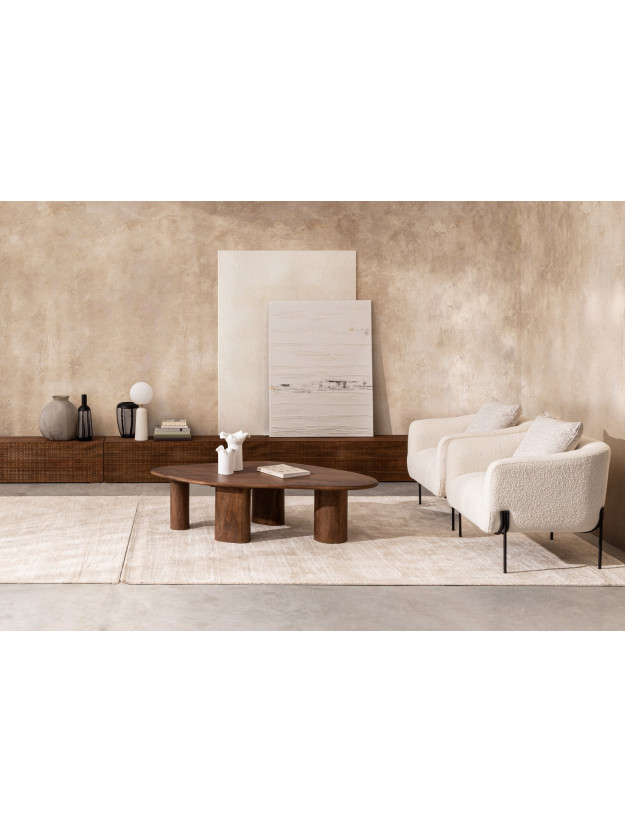 SURCO 150X79 mesa centro madera mango