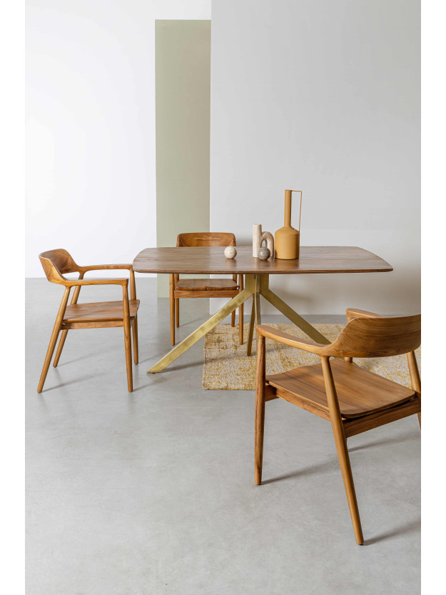 ALEJANDRÍA 59X58 silla natural teca
