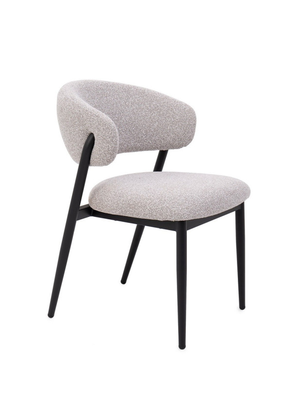 LIBERTAD 62X57 silla negro-gris acero