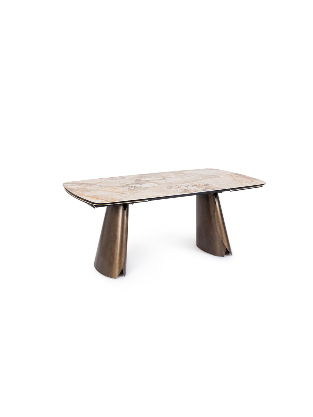 ACERO 180/220/260X100 mesa comedor cobre extensible