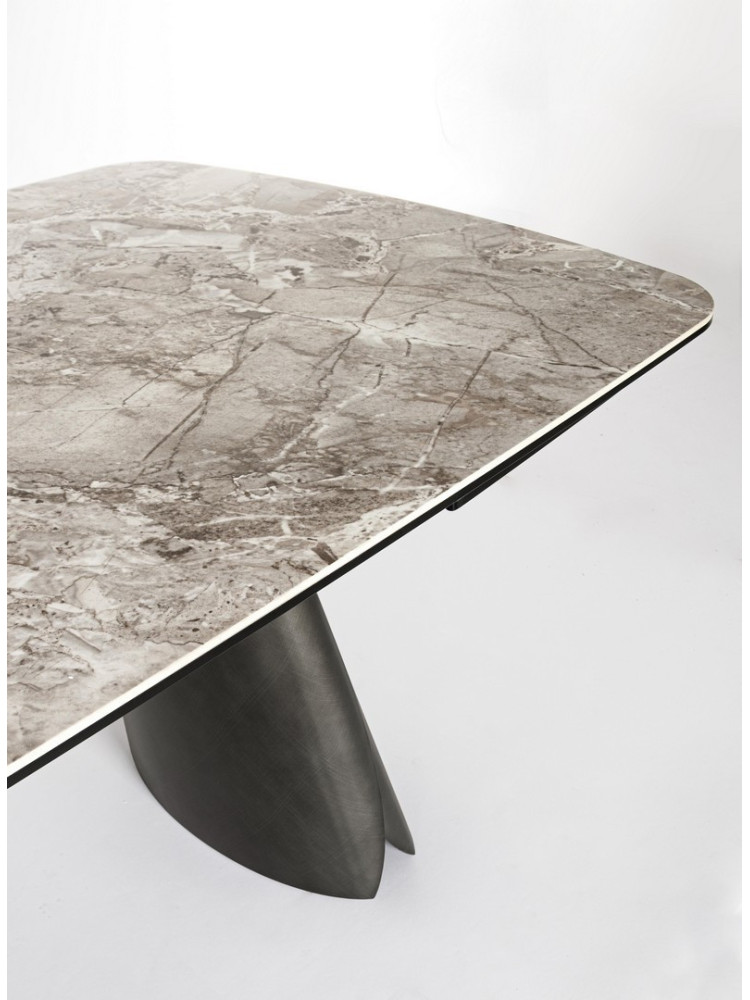 ACERO 180/220/260X100 mesa comedor plata extensible ACERO 180/220/260X100 mesa comedor plata extensible