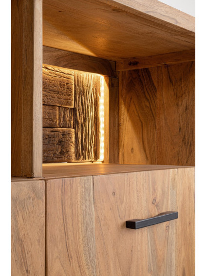 BRÍO 115X40 aparador 2 puertas luz lED