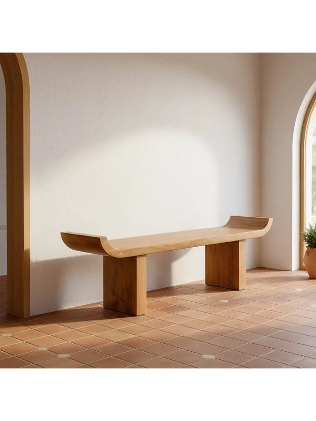 DUNA 160 X 35 banco natural madera de mango