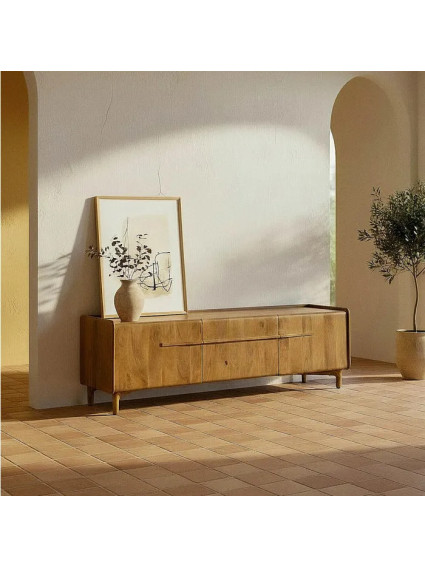 DUNA 160 X 40 mueble TV natural madera de mango