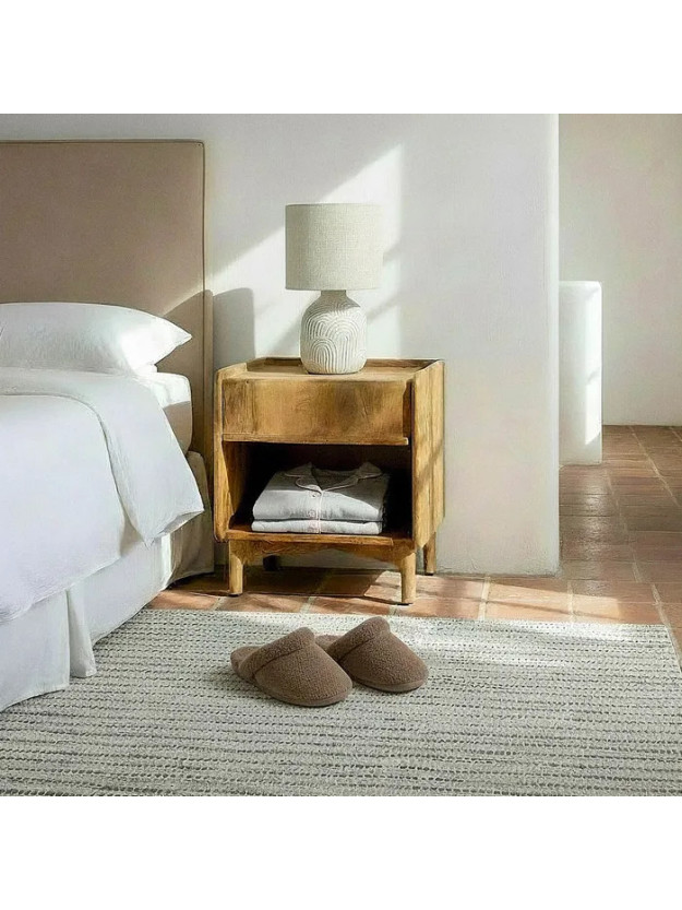 DUNA 45 X 35 mesita natural madera de mango