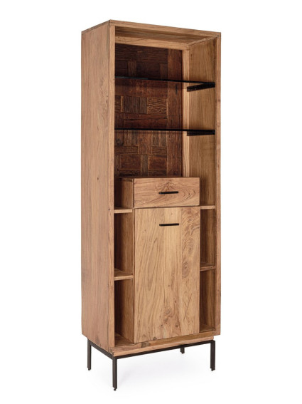 BRÍO 72X40 estantería 1 puerta -1 cajón luz LED