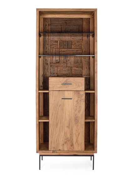 BRÍO 72X40 estantería 1 puerta -1 cajón luz LED