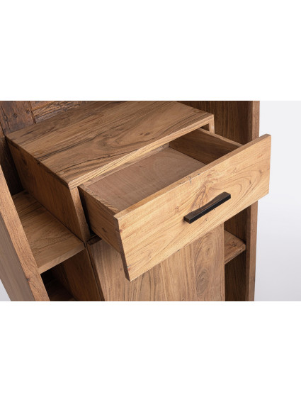BRÍO 72X40 estantería 1 puerta -1 cajón luz LED