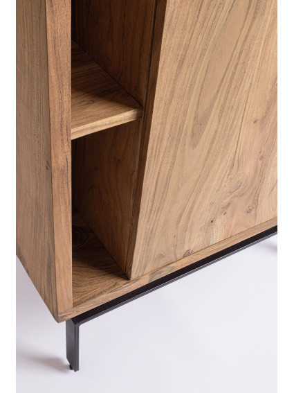 BRÍO 72X40 estantería 1 puerta -1 cajón luz LED