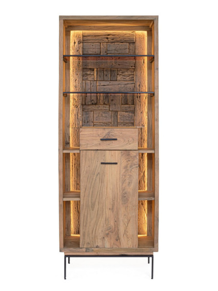 BRÍO 72X40 estantería 1 puerta -1 cajón luz LED