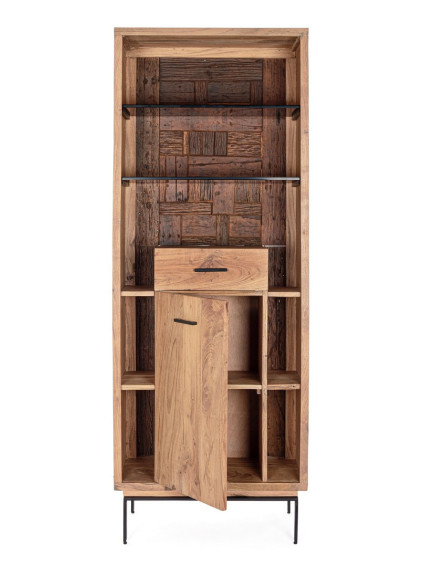 BRÍO 72X40 estantería 1 puerta -1 cajón luz LED