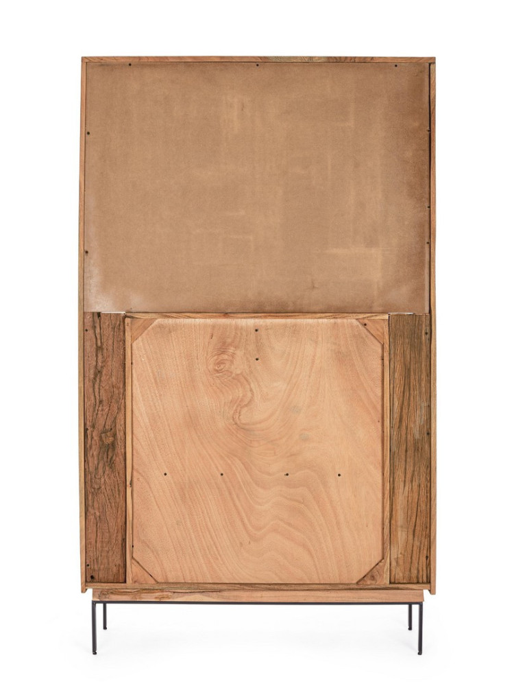 BRÍO 115X40 estantería 2 puertas- 2 cajones luz LED