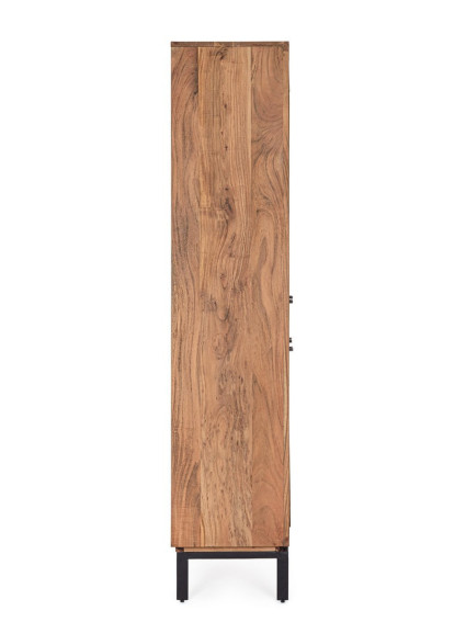 BRÍO 115X40 estantería 2 puertas- 2 cajones luz LED