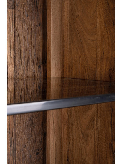 BRÍO 115X40 estantería 2 puertas- 2 cajones luz LED