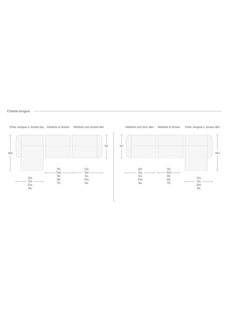 Chaise Loungue OSAKA 298cm MOTORIZADO