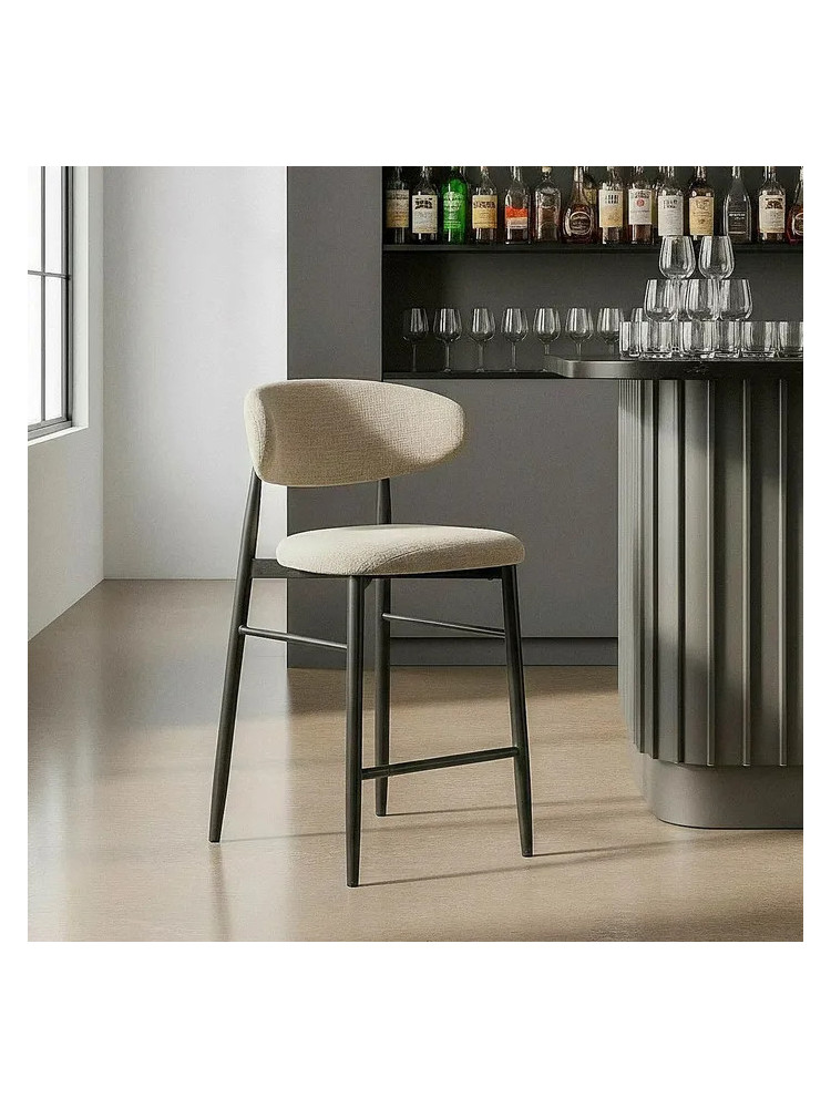 ÉLITE pequeño 53 X 52 taburete gris-negro