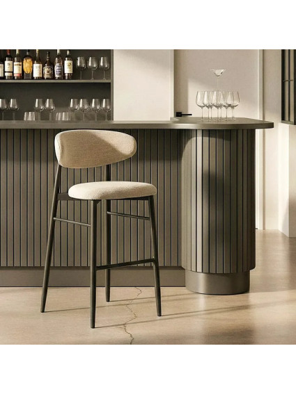 ÉLITE grande 53 X 52 taburete gris-negro
