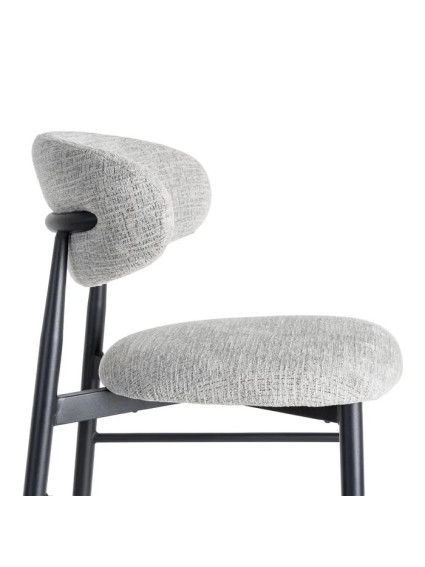 ÉLITE grande 53 X 52 taburete gris-negro