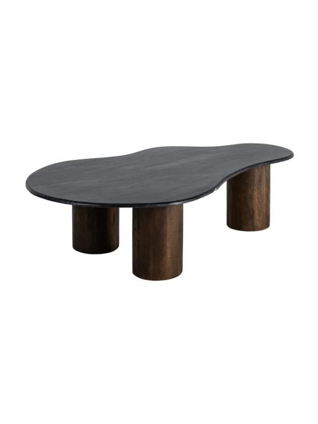 AZABACHE 135 X 80 mesa de centro mármol negro