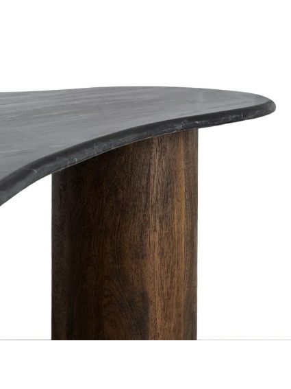 AZABACHE 135 X 80 mesa de centro mármol negro