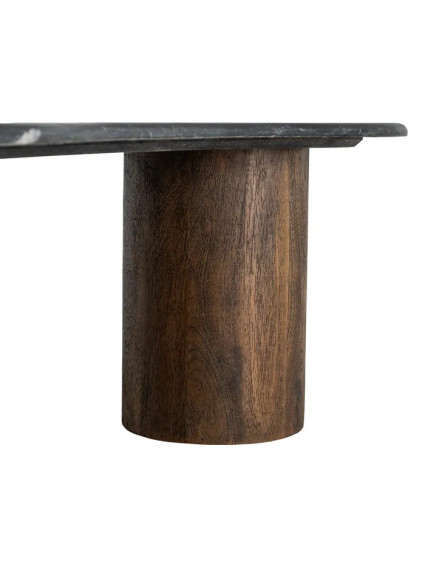 AZABACHE 135 X 80 mesa de centro mármol negro