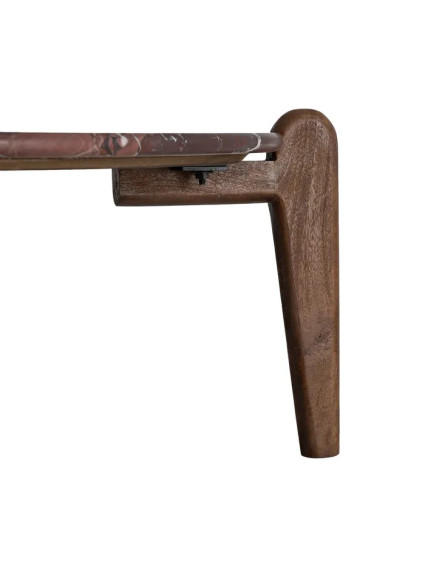 PARDO grande 82 X 85 mesa de centro mármol-madera