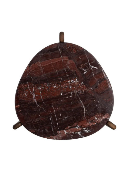 PARDO grande 82 X 85 mesa de centro mármol-madera