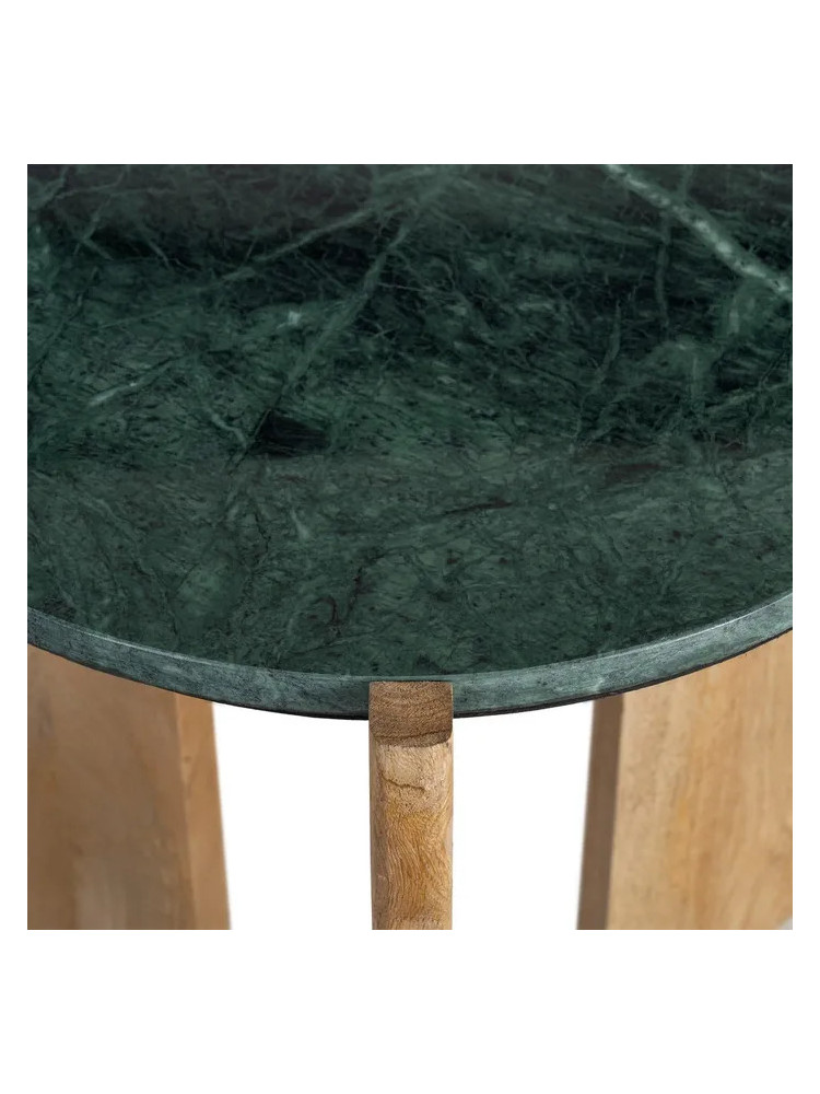 MALAQUITA 46 X 46 mesa auxiliar mármol