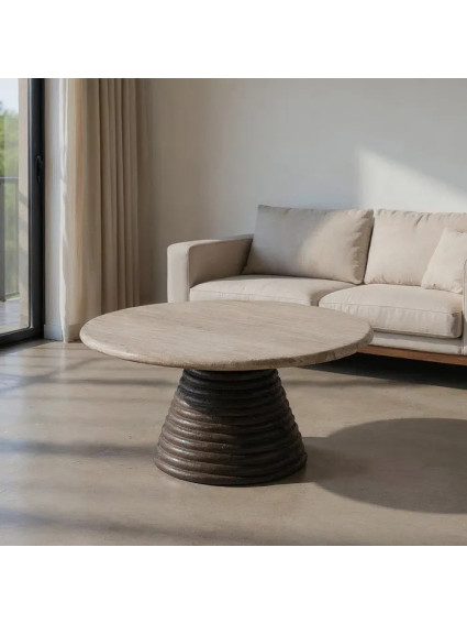 MARISTELA mesa de centro mármol madera