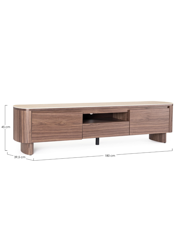 BRUNO 180 X 39,5 mueble TV nogal