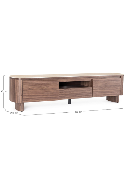 BRUNO 180 X 39,5 mueble TV nogal