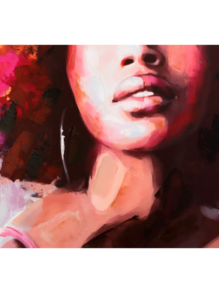 Cuadro Impresión Girl Pop Fucsia 120