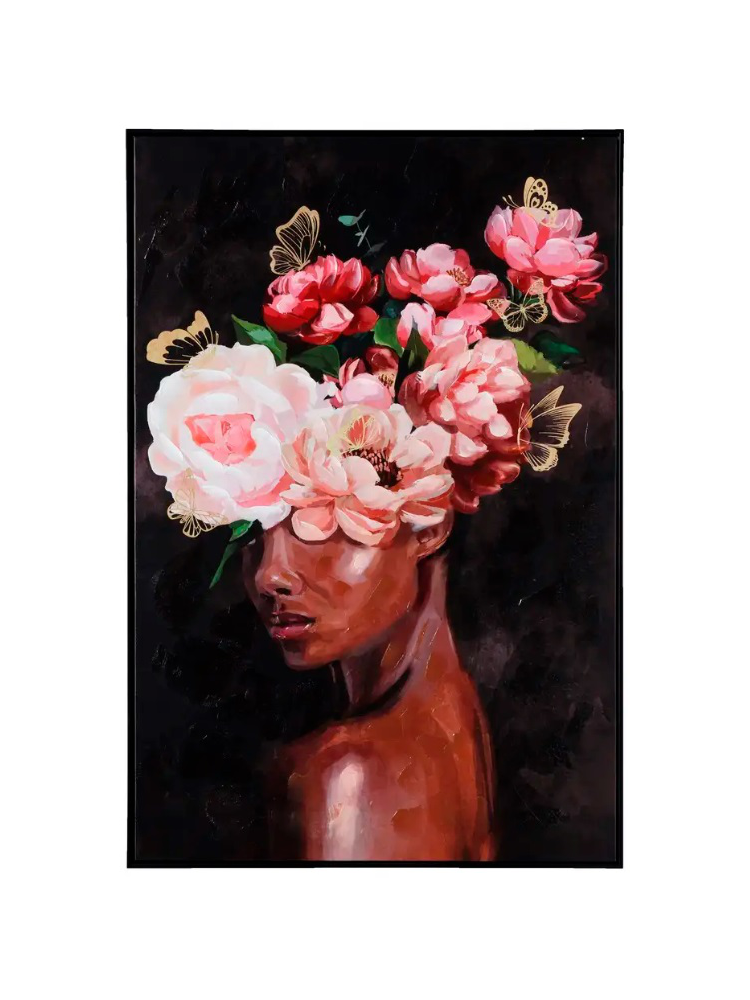 Cuadro Impresión Mujer Flores 120 Cuadro Impresión Mujer Flores 120