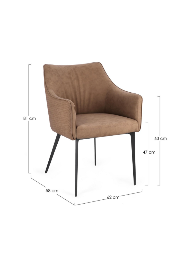 MATEO 62 X 58 silla marrón