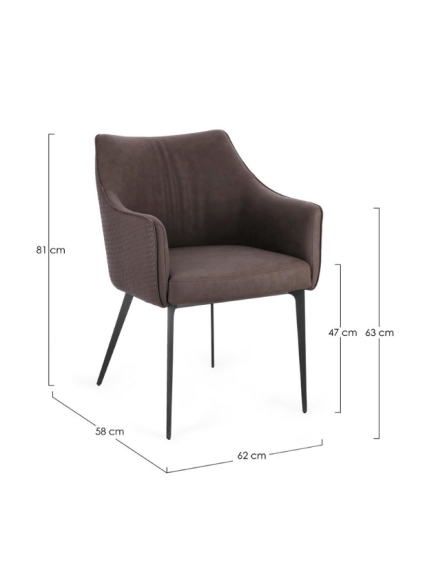 MATEO 62 X 58 silla chocolate