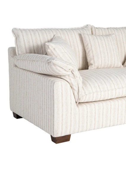 SIROCO 178 X 101 sofá rayas crema tejido