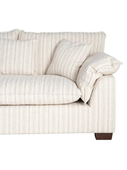 SIROCO 178 X 101 sofá rayas crema tejido