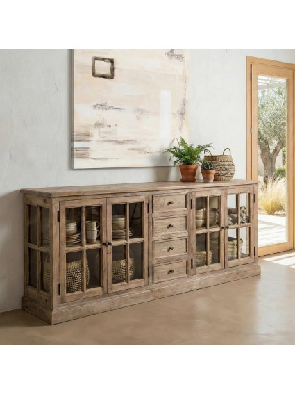 BOREAL 220 X 45 aparador madera 4 cajones