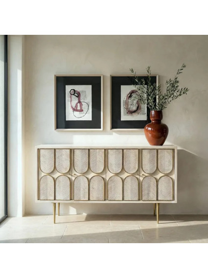 AURORA 152 X 41 aparador madera de mango